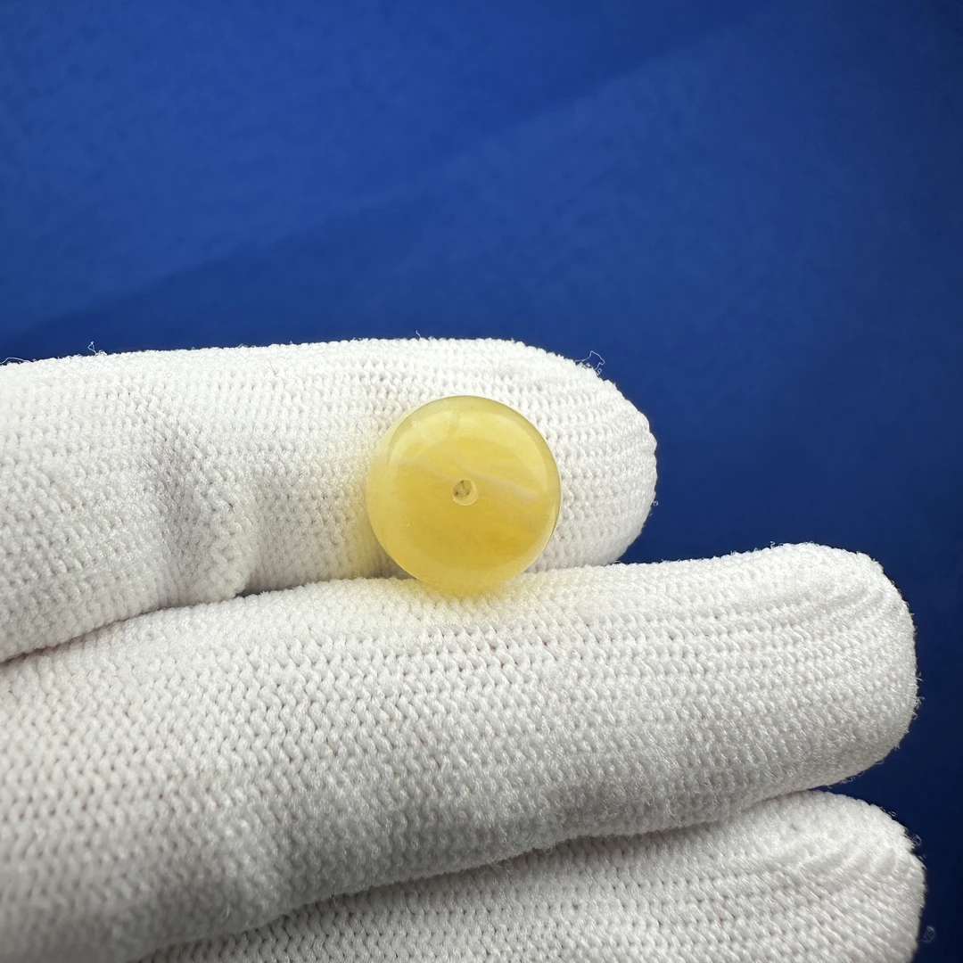 M2567天然原矿蜜蜡墩子12.8*10.5mm支持复检