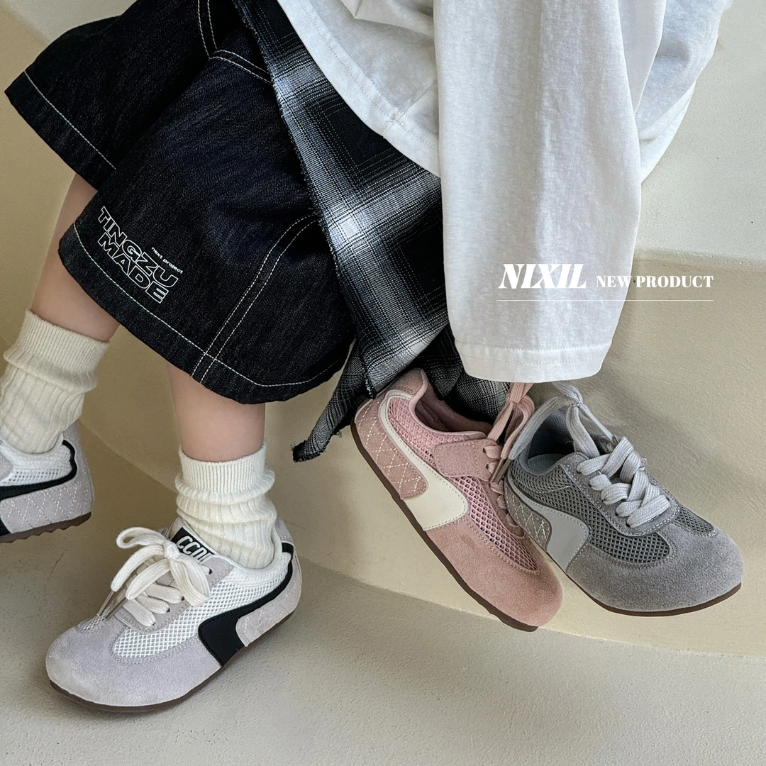 【0167】2025年夏季儿童休闲鞋磨砂单网透气男女童德训鞋