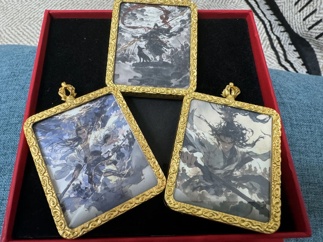 铜合金吊坠 唐卡手绘半手绘二郎神唐卡守护神二郎显圣真君