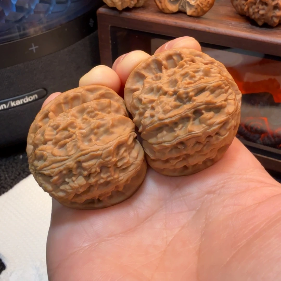 把件文玩核桃40+全品白狮子