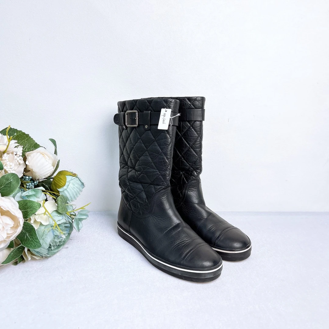 95新 Chanel/香奈儿 靴子/37.5码/Xsps10405