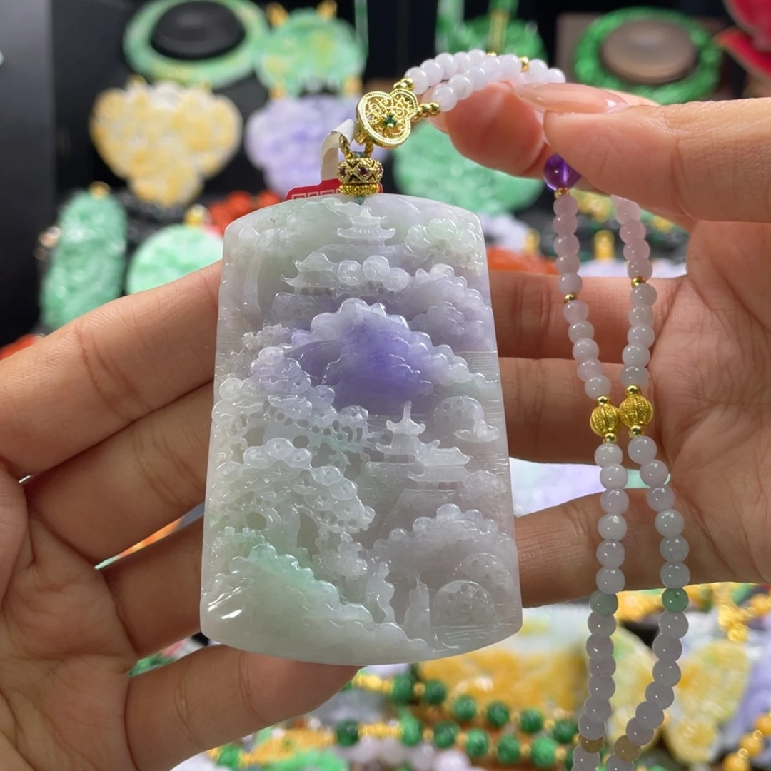 翡翠未镶嵌颈饰代编织