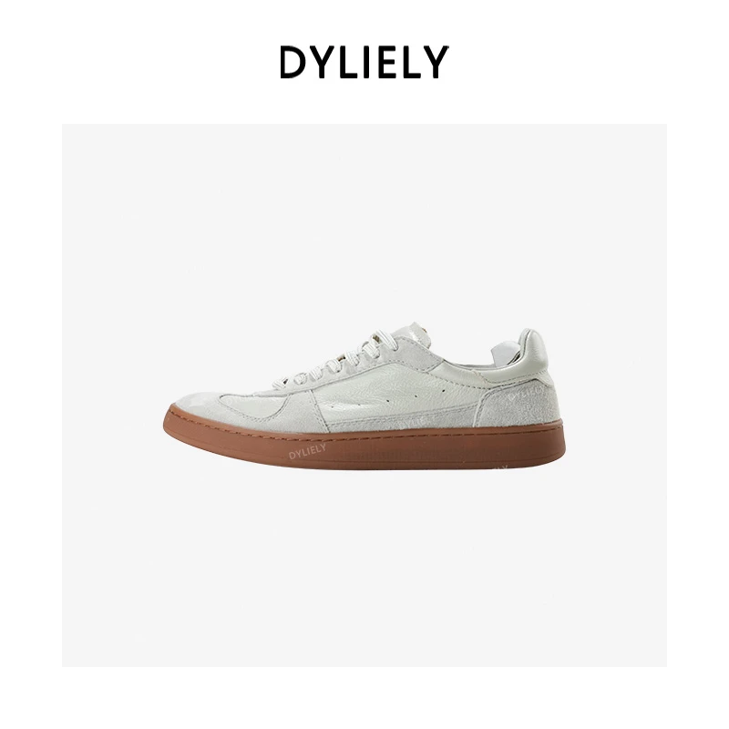 DYLIELY【BI入德训鞋】复古时尚拼色休闲德训鞋圆头款X5297
