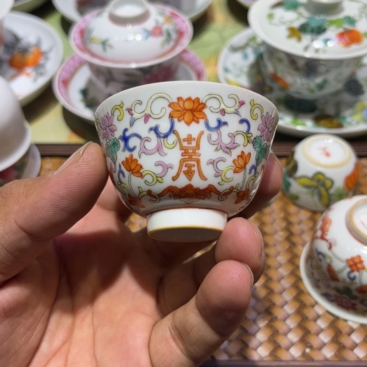 纯手绘精品盖碗杯
