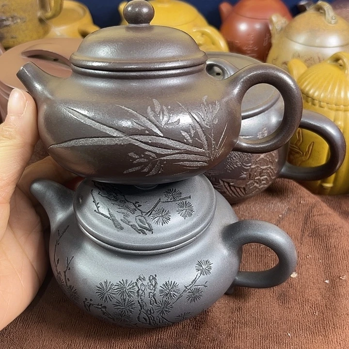 穿***甲茶壶紫砂紫砂微瑕