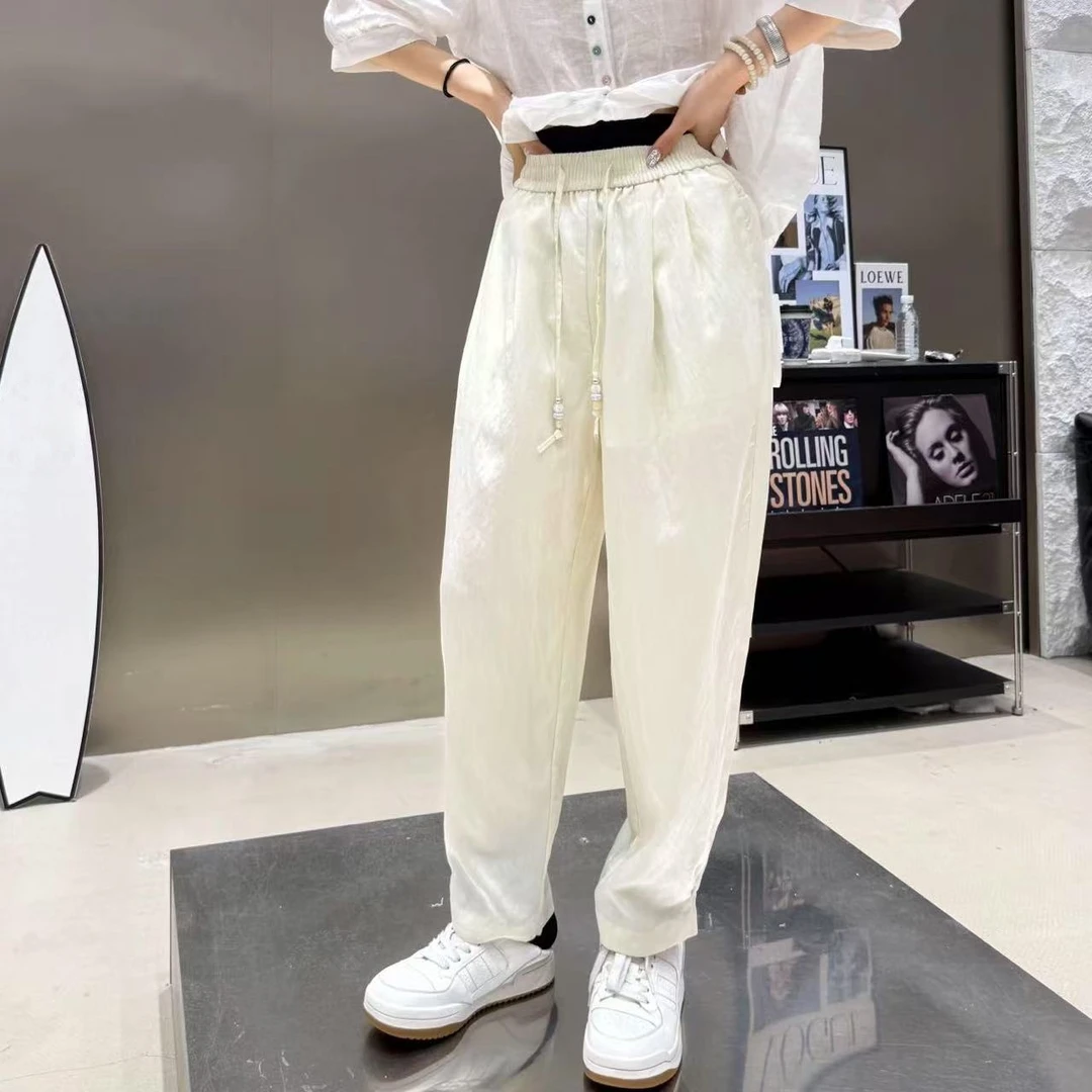 Manmi 松紧腰九分香蕉裤  22521（A1）