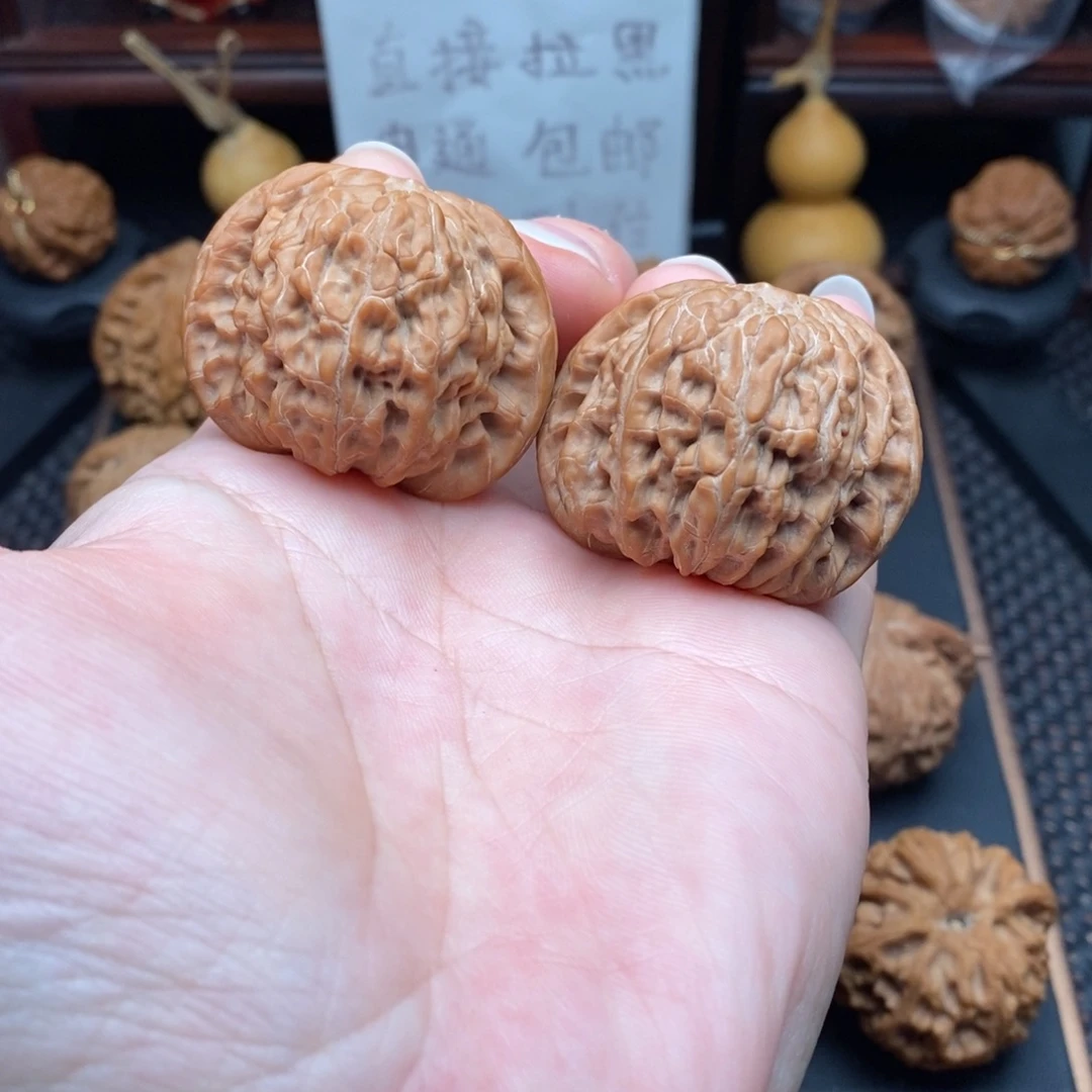 文玩核桃把件全品磨盘41尺