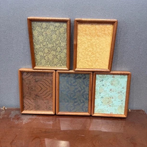 【近思】8寸乌檀实木弹珠摆台画框【内框15x20】