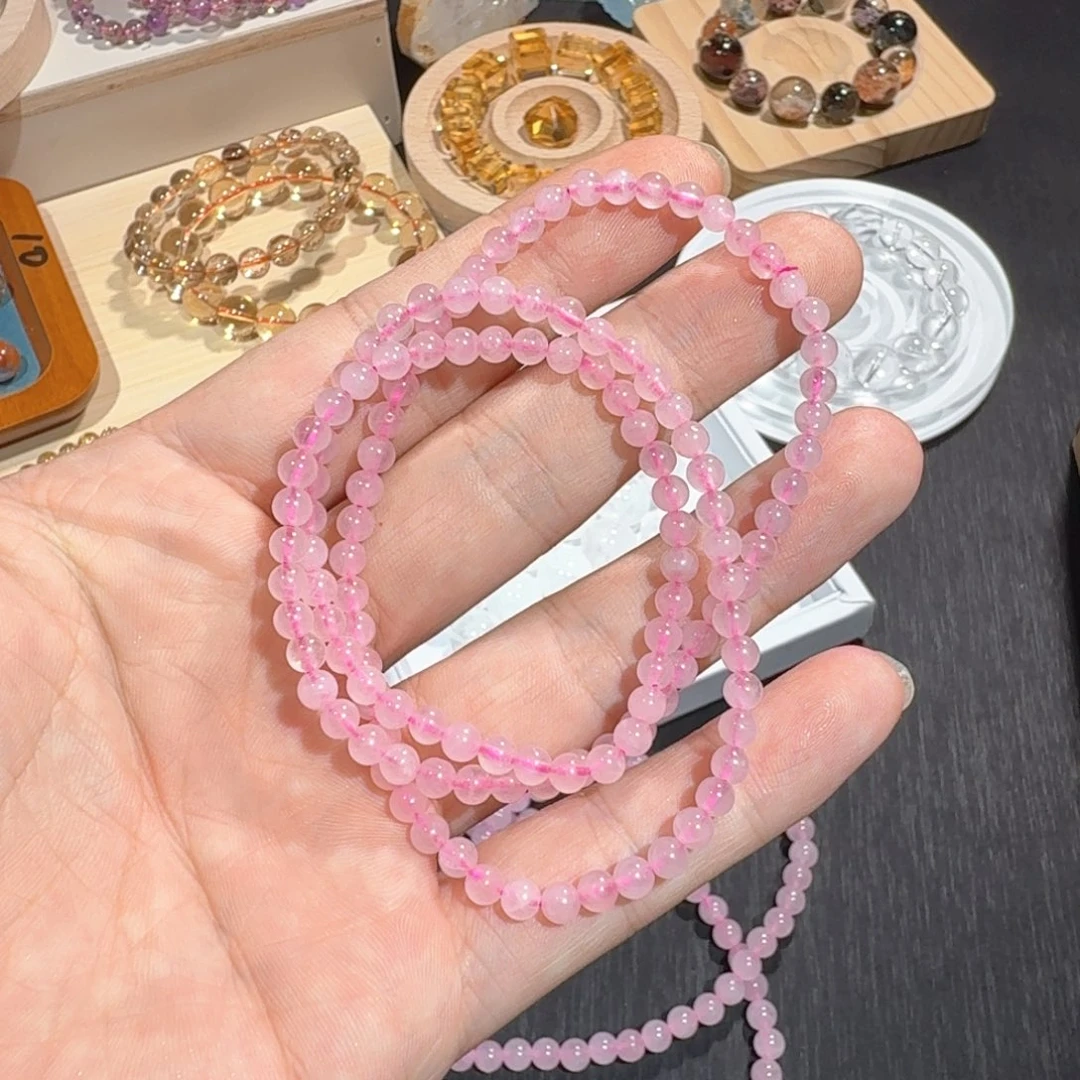 水晶手串未镶嵌卡4加马粉多圈