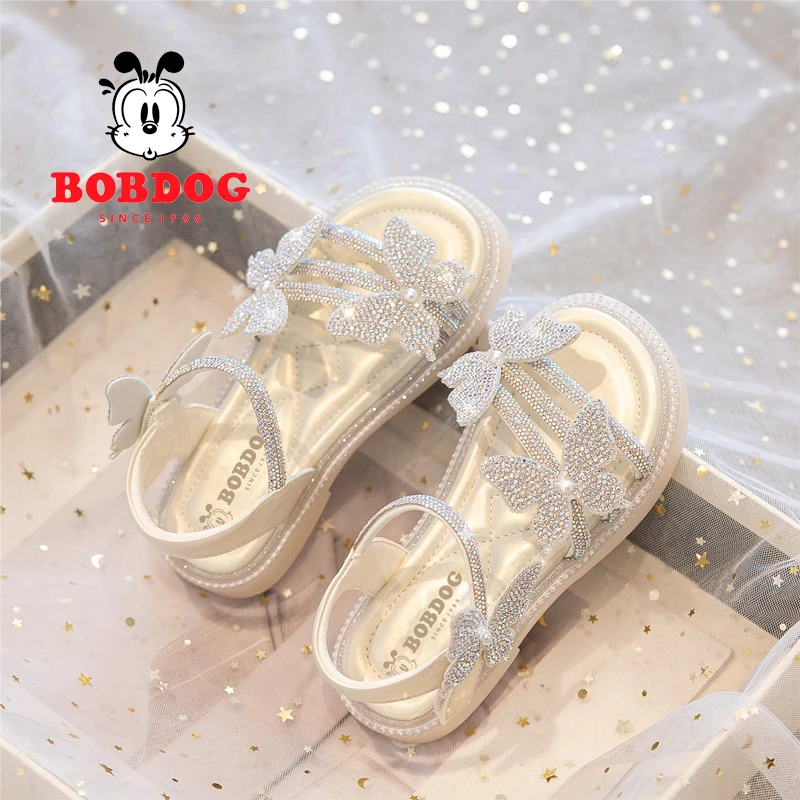 女童凉鞋夏季2025新款儿童公主鞋小女孩水晶鞋夏款软底女宝宝鞋子