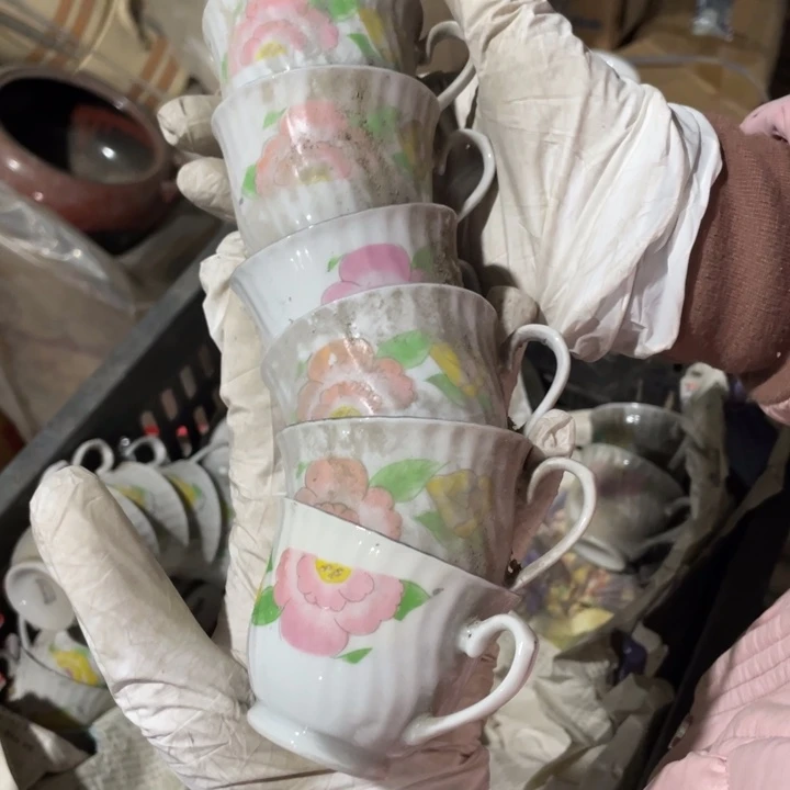 摆件陶盘子碗都便宜6个