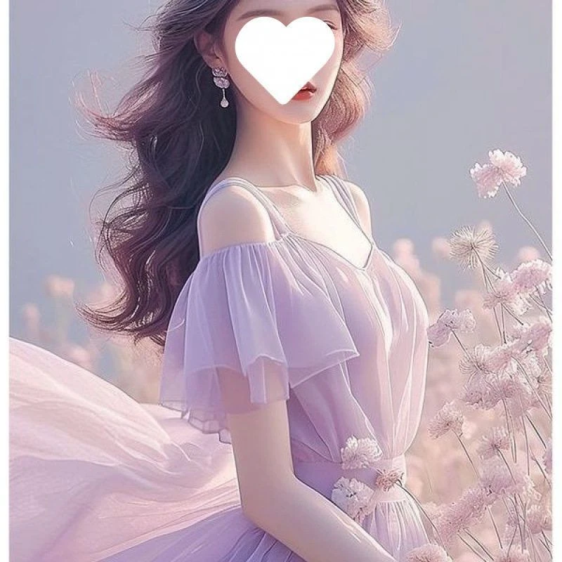 长裙雪纺连衣裙气质风紫色设计桔梗子女温柔法式仙女小众露肩夏