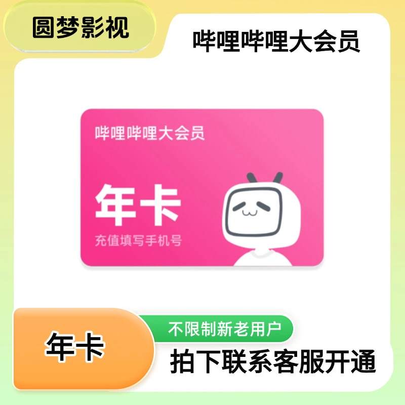 哔哩哔哩大会员年卡1年 bilibili大会员1年 B站vip大会员年卡