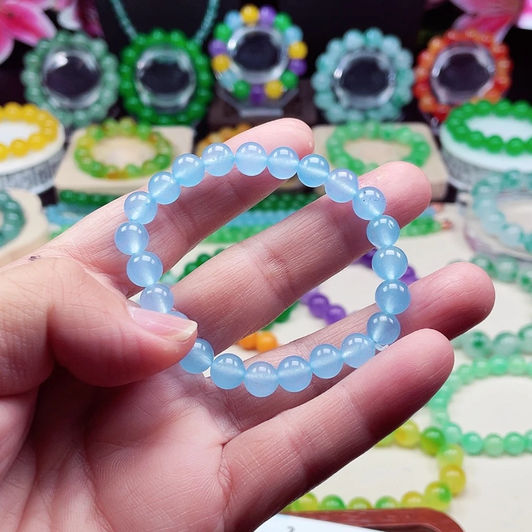 翡翠未镶嵌颈饰卡8翡翠珠链男女款07