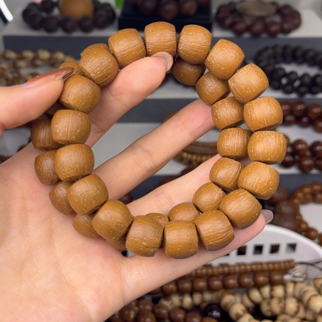 紫金鼠手串原皮直切半实心黄金甲