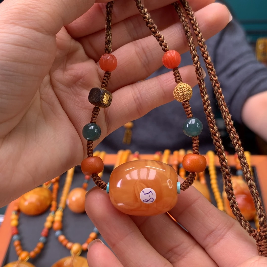 蜜蜡未镶嵌颈饰天然