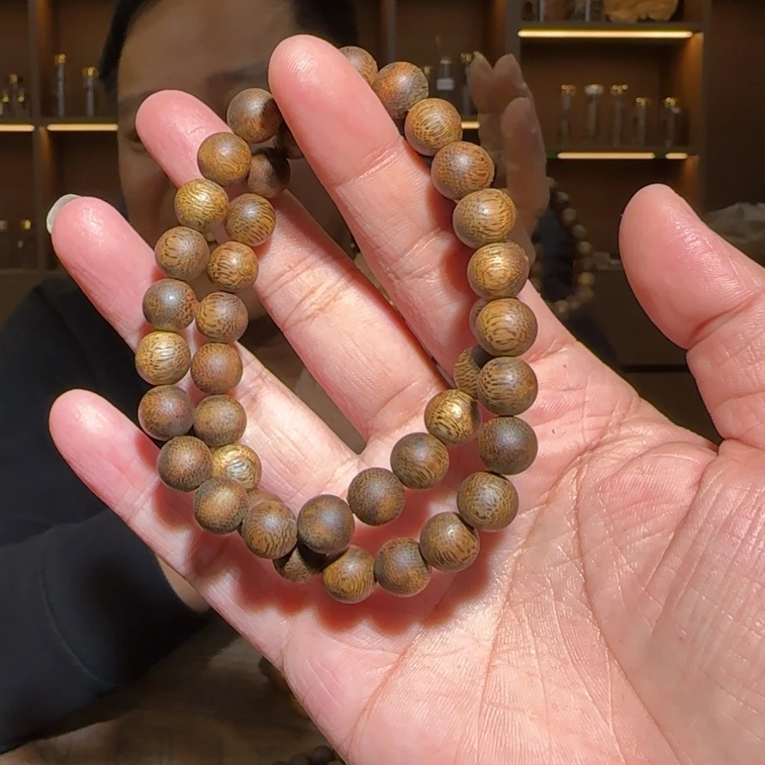 沉香手串双圈白奇圆珠0.9/15g多样性发一条