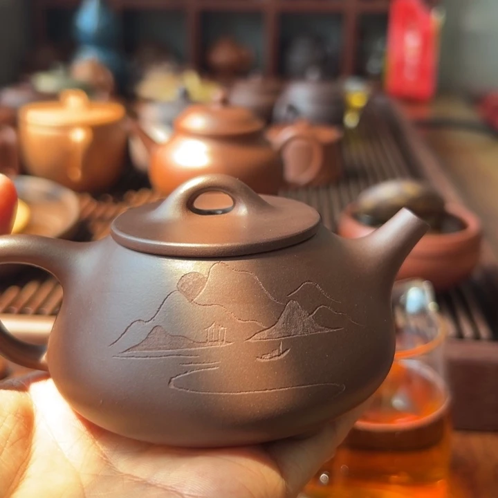 茶壶紫砂平盖石瓢上岸150cc