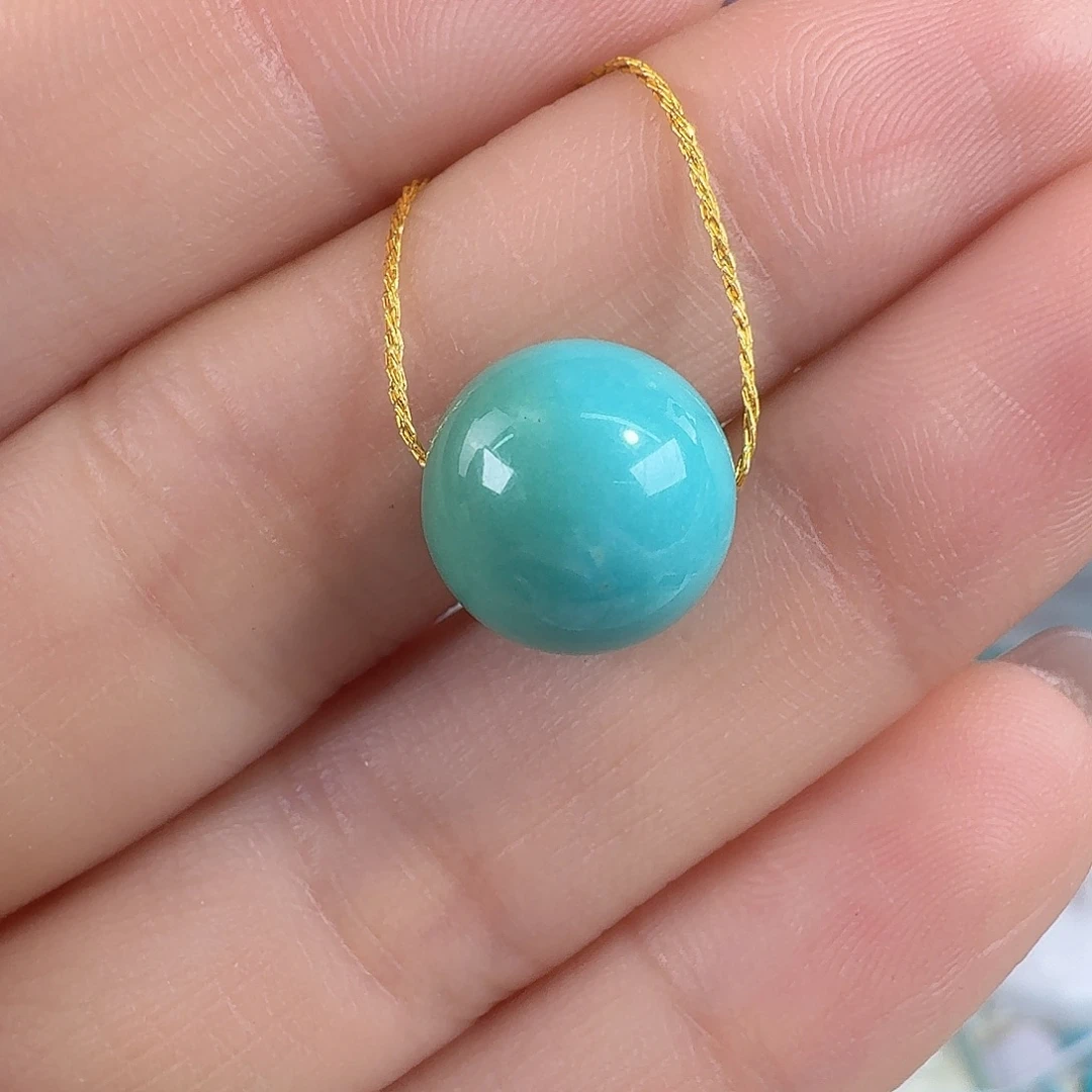 绿松石未镶嵌珠宝奇石11mm+