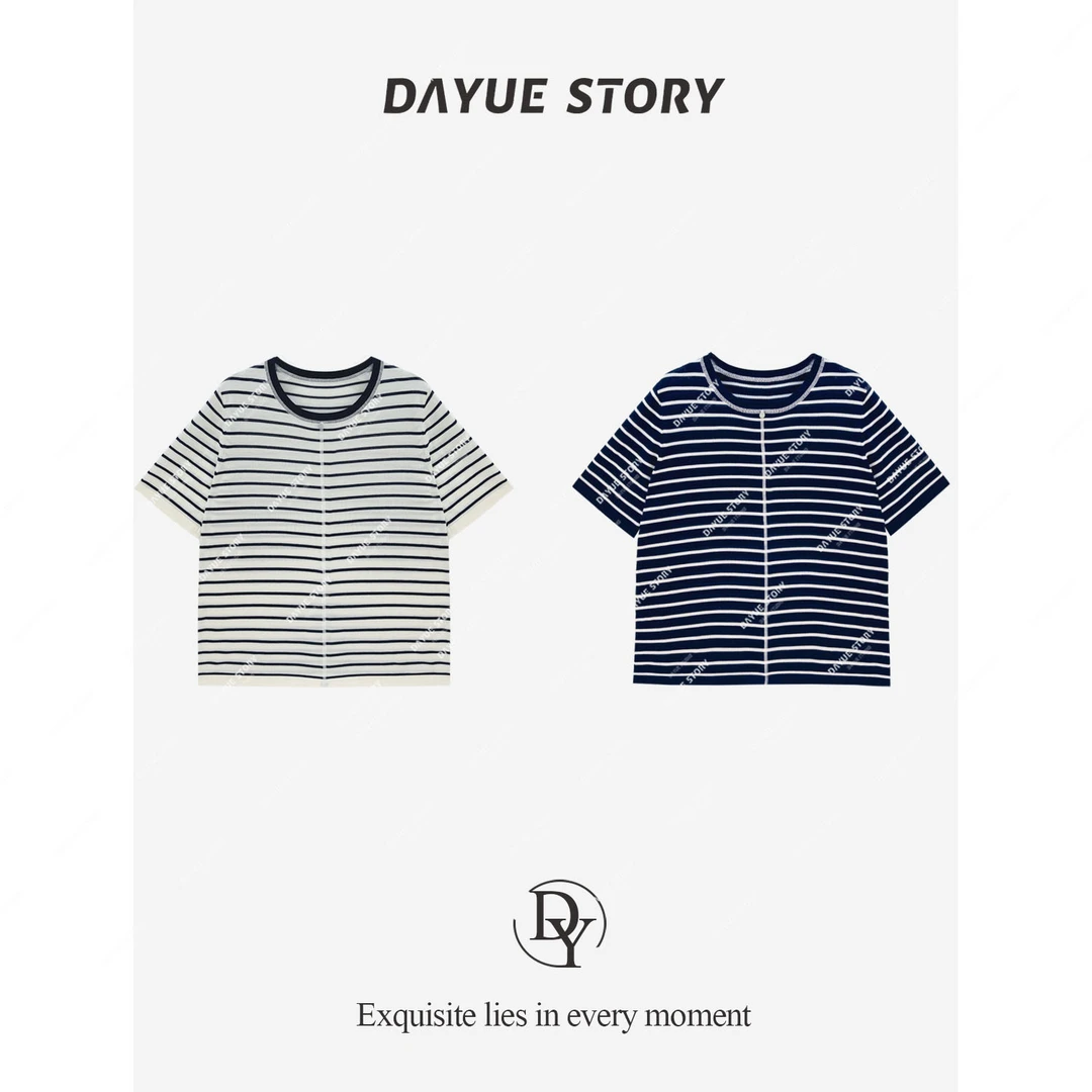 DAYUE【盛夏光年】上身具显瘦~100莱赛尔冰凉透气！夏时尚百搭针织衫