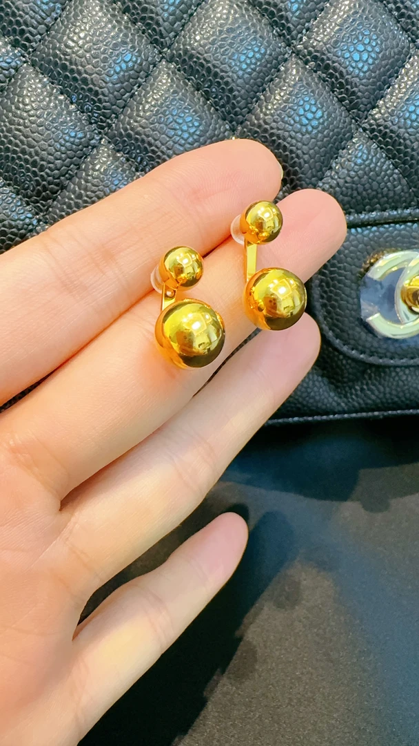 合金耳饰 一款两戴球球耳饰