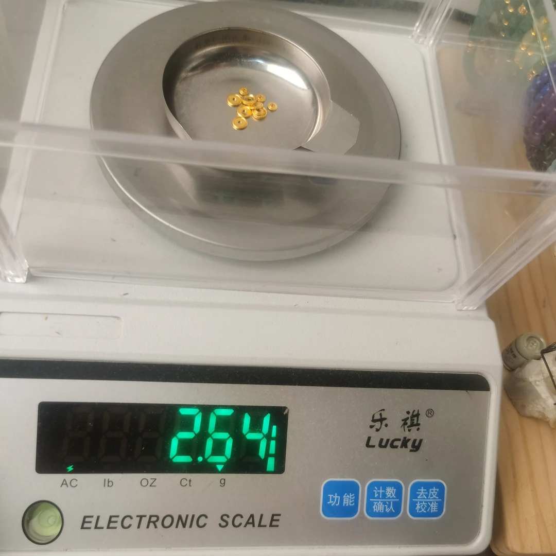 足金黄金文玩配饰2.64g轴6mm