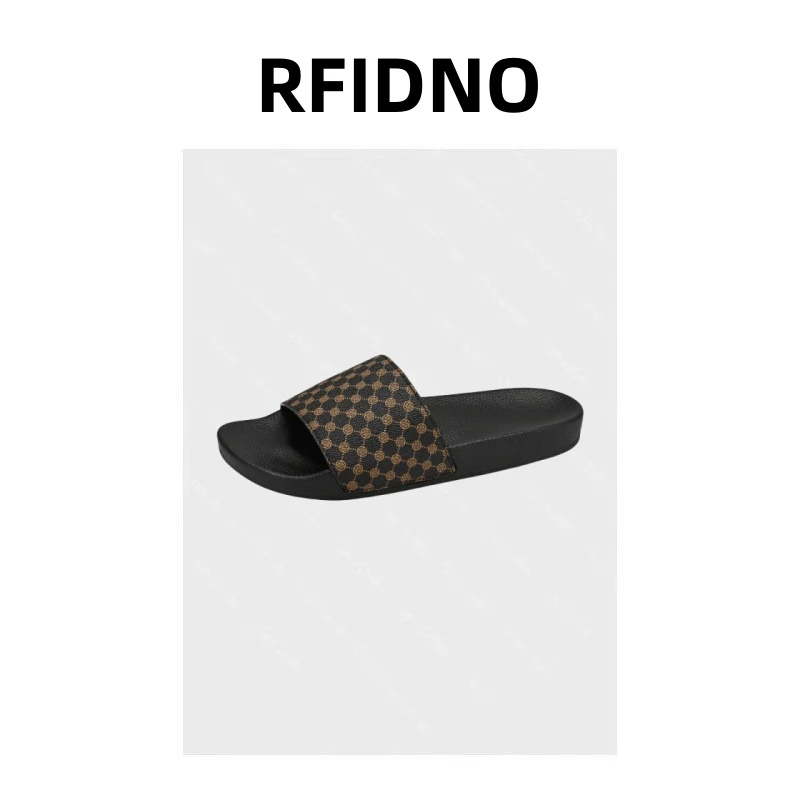RFIDNO高奢订购/專櫃直發/轻奢时尚百搭休闲平底男拖鞋一字拖