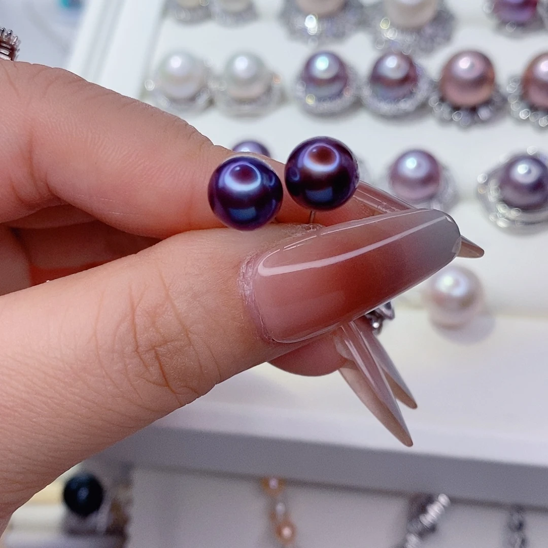 承***欢银S925镶嵌耳饰淡水珍珠