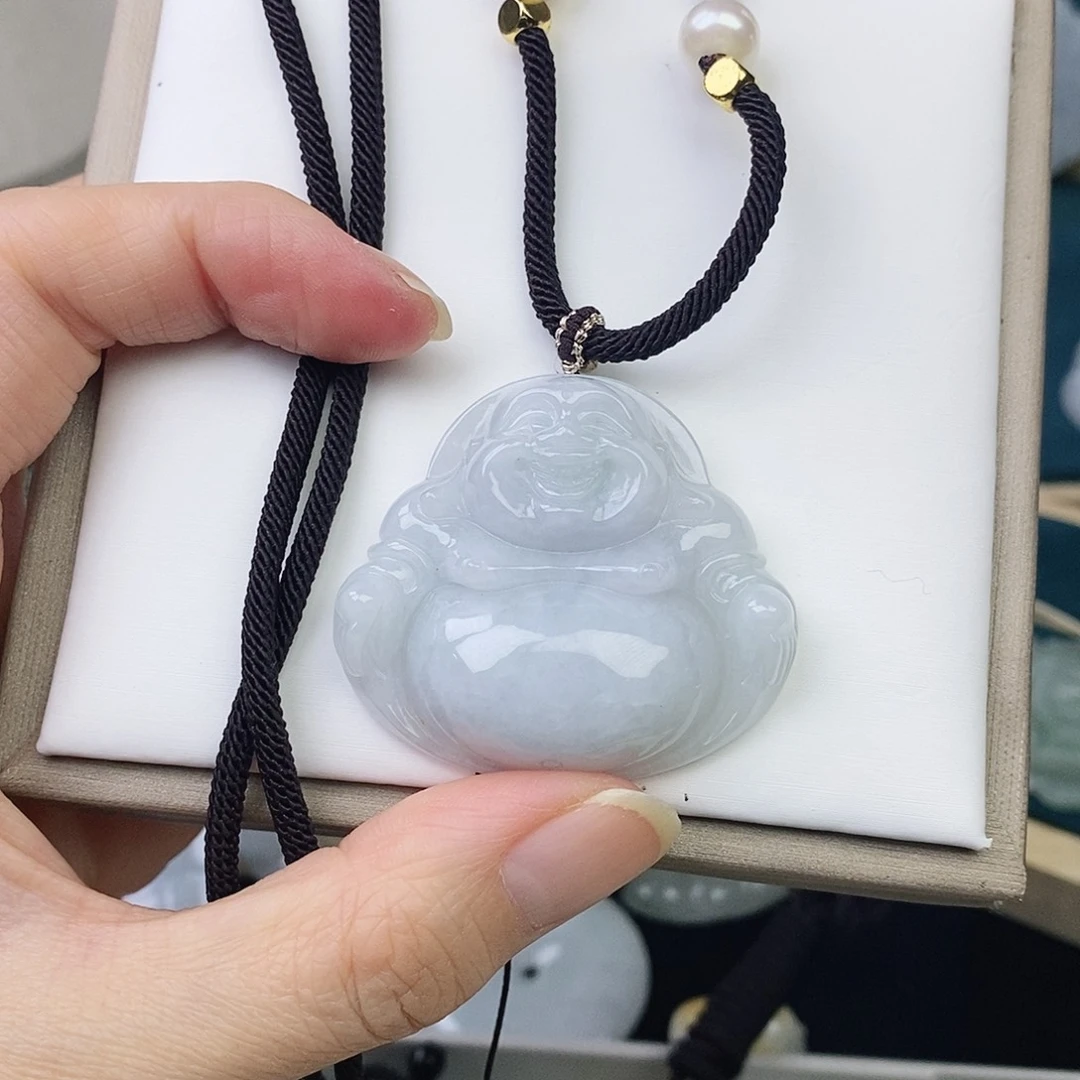 胖***奶翡翠未镶嵌颈饰佛公