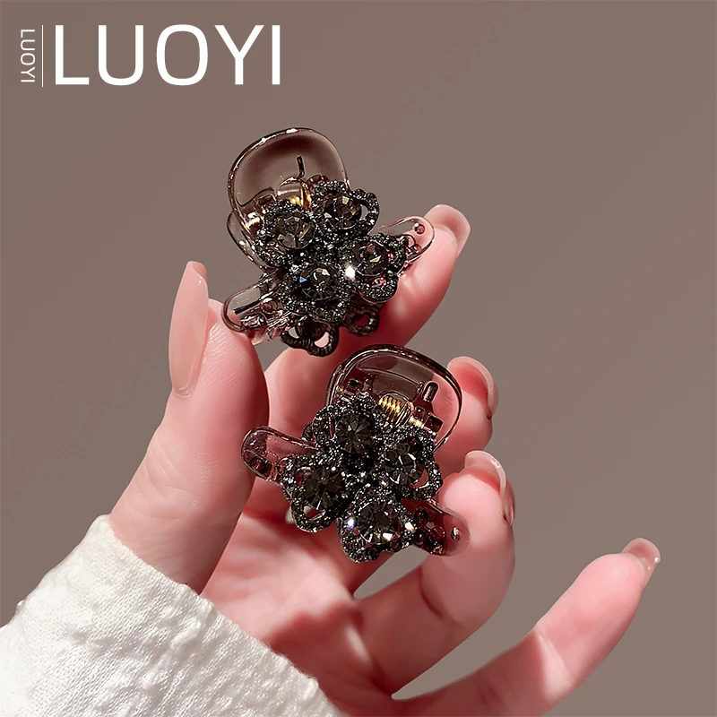 3公分抓夹时尚精致2025新款发卡四叶花发夹后脑勺半扎侧边夹发饰