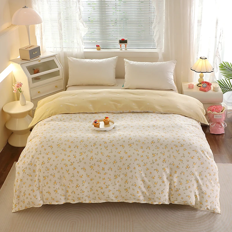 JIABEIMEI/家被美纯棉斜纹四季四件套亲肤印花简约时尚单人