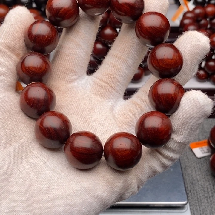 抖***品手串/手链小叶紫檀1.8原汁原味5星鳞底泥料玻璃底