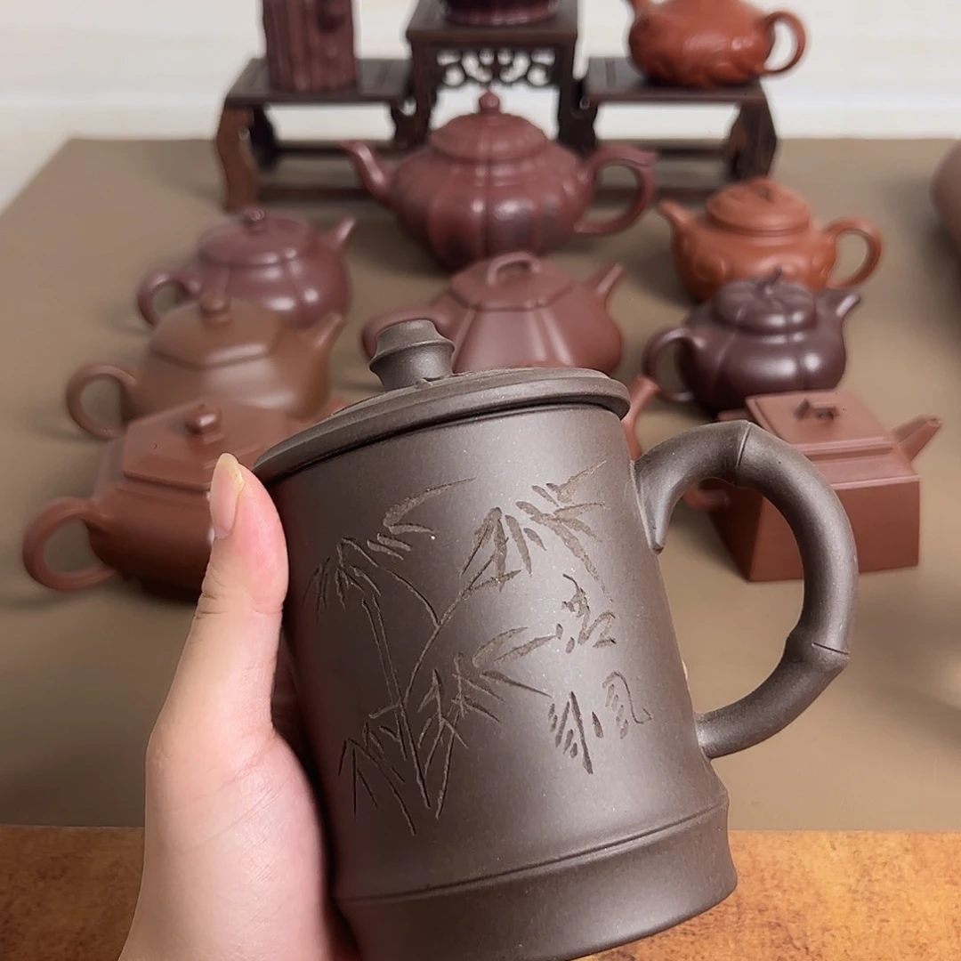 茶杯紫砂500cc老板杯