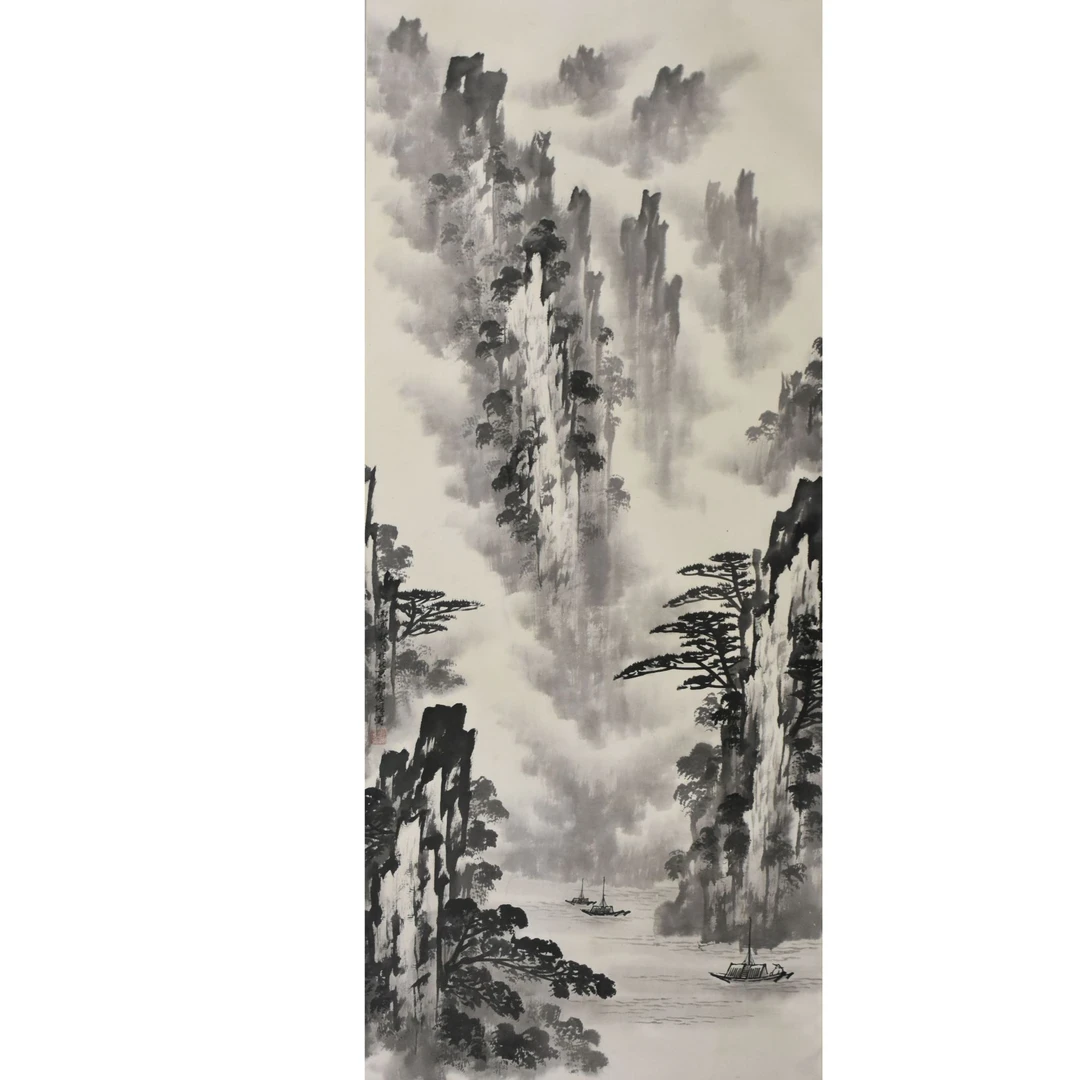 HM7113 山水 132X55cm 纸本立轴 6.5平尺