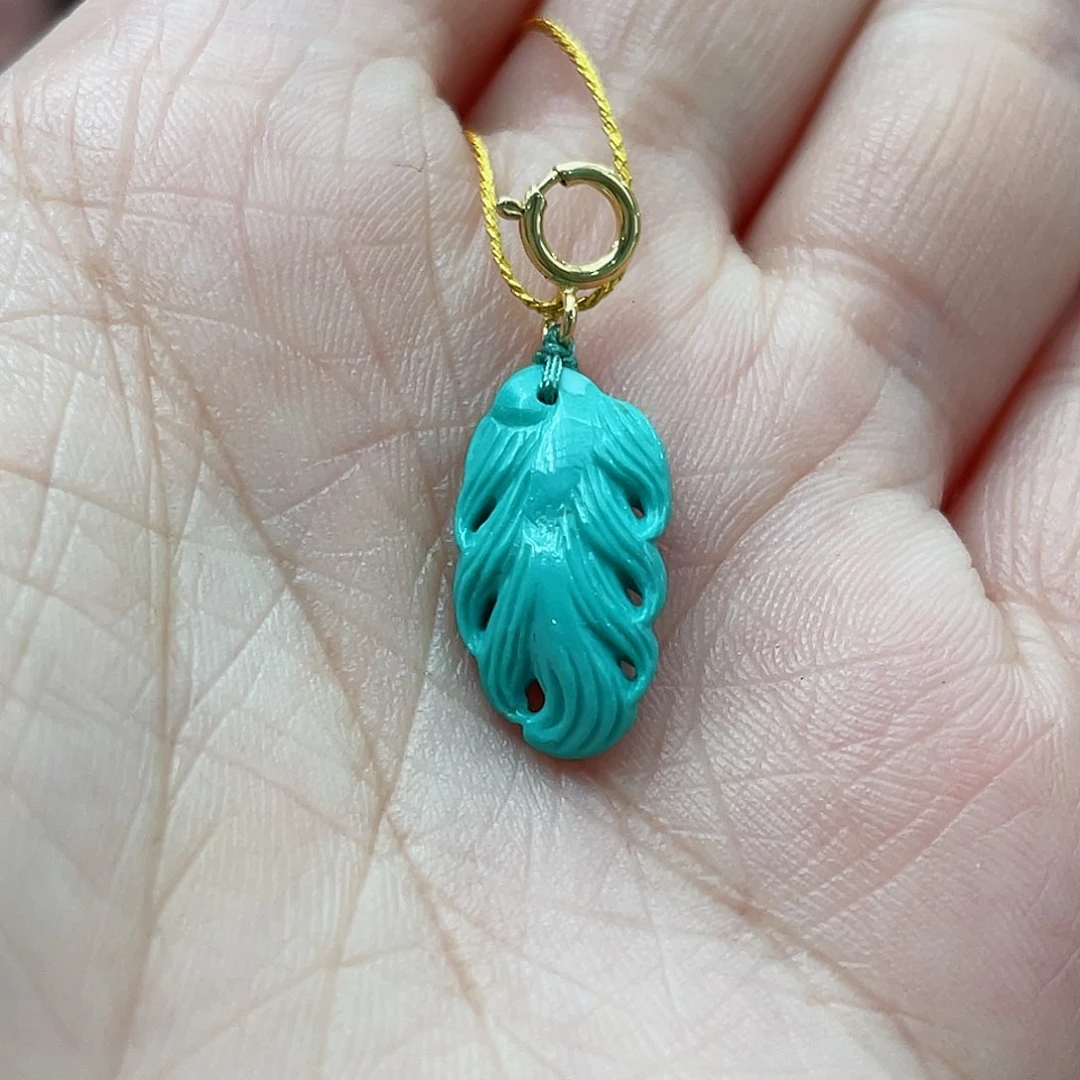 绿松石颈饰18K金镶嵌