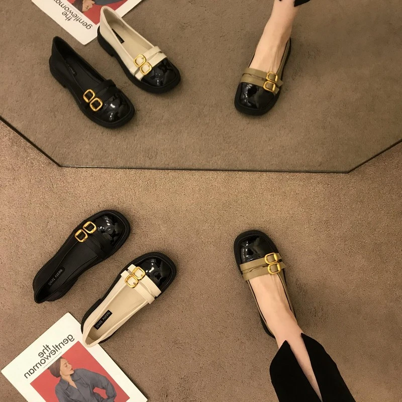 法式平底小香风玛丽珍鞋2025春新款软底一脚蹬浅口单鞋