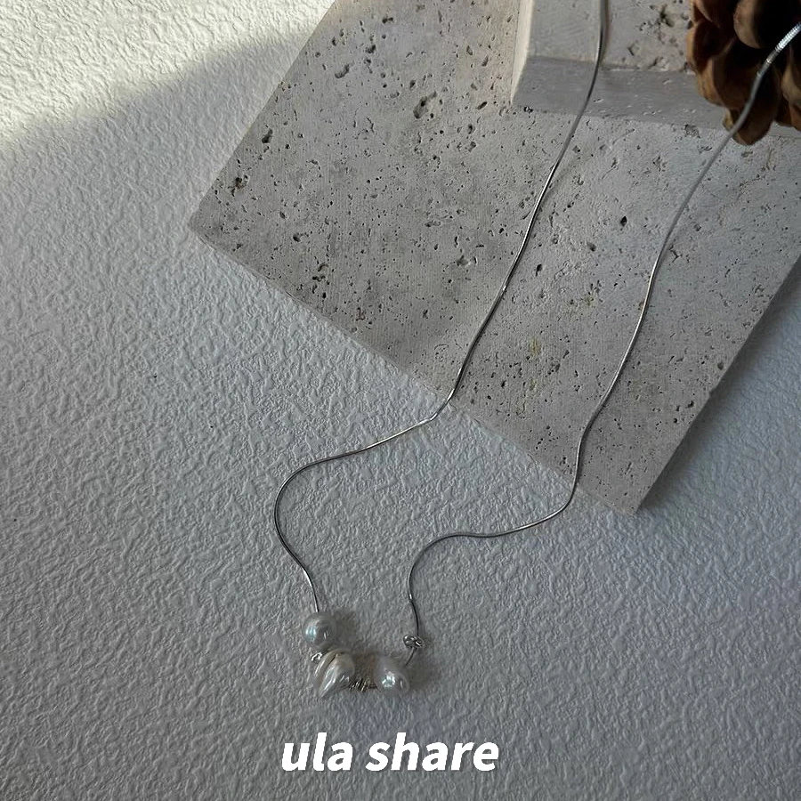 [苧不凡专属] 巴洛克珍珠长款抽拉吊坠项链女简约时尚百搭毛衣链