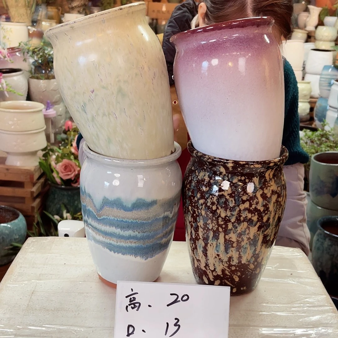 紫砂花盆高度20口径13