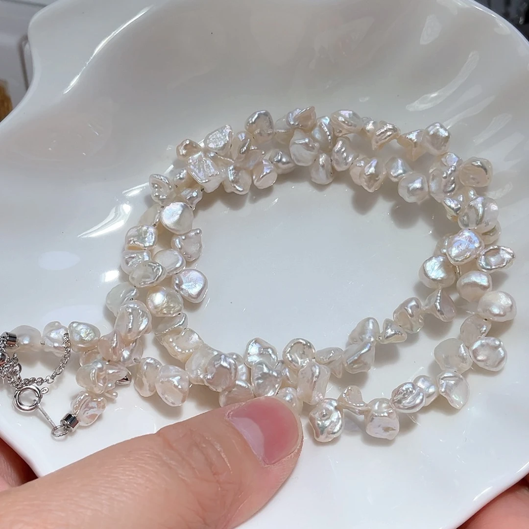 淡水珍珠颈饰银S925镶嵌