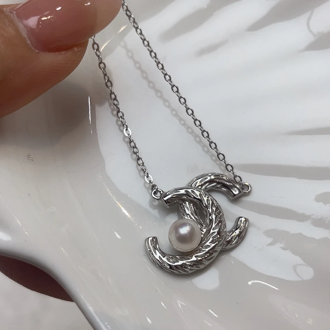 银S925镶嵌海水珍珠颈饰