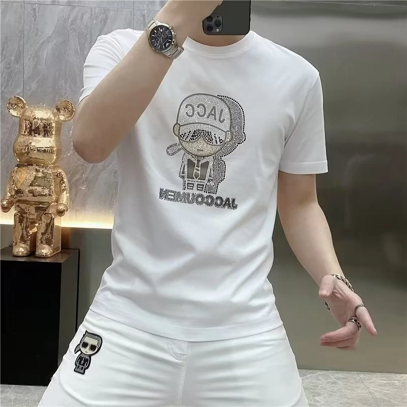 Tispair轻奢时尚休闲男士圆领修身欧洲站潮流百搭夏季薄款T恤短袖