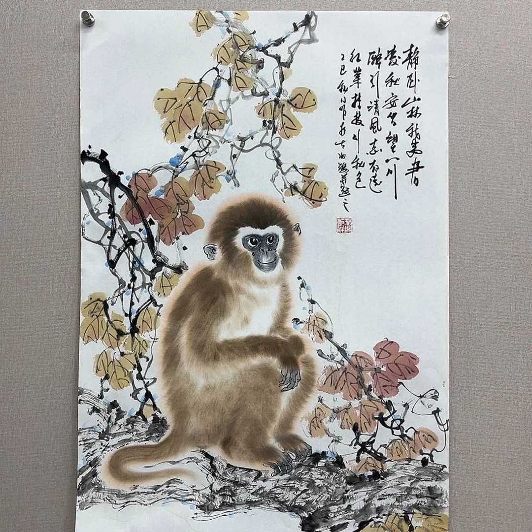国画艺术家真人手绘