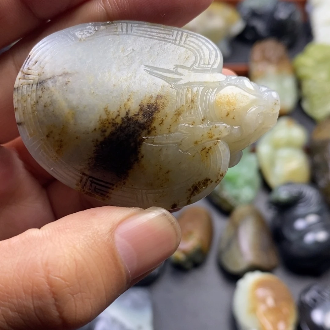 和田玉未镶嵌挂件