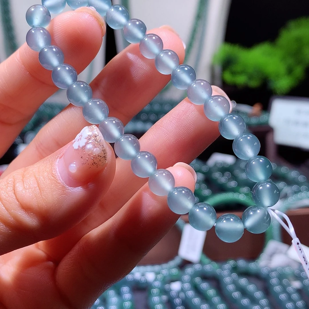 翡翠未镶嵌手链天然a货翡翠手串6.5mm