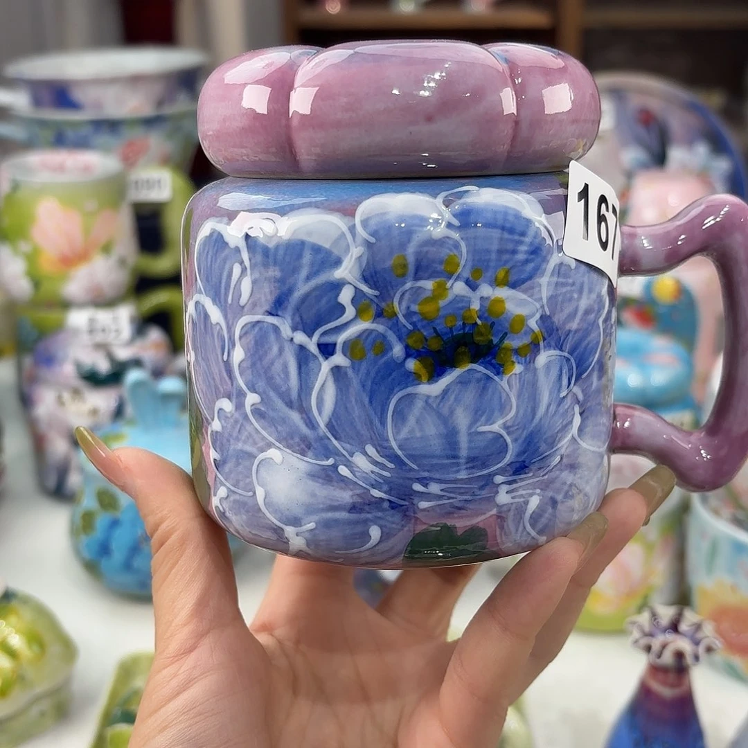 景德镇手绘高温釉下彩陶瓷茶具
