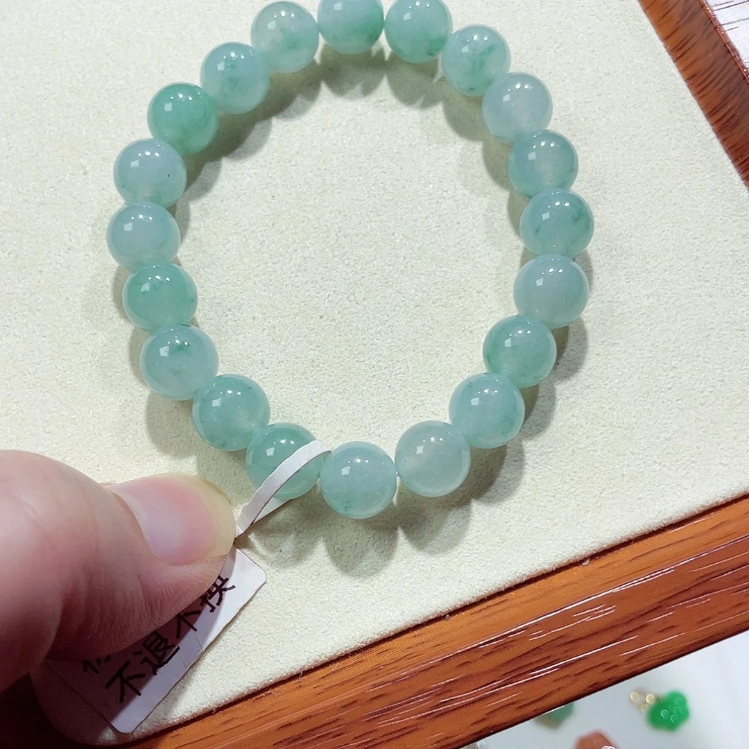 翡翠未镶嵌手链天然缅甸翡翠A货卡9.9