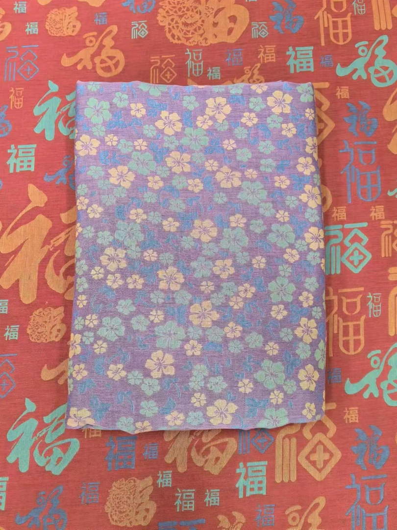 小号布头紫色小花双层纱布头（1.5*2..4）