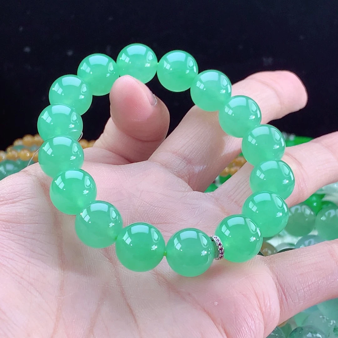 翡翠手链未镶嵌卡12+