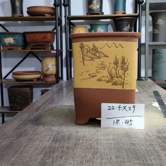 紫砂花盆库存尾货清仓