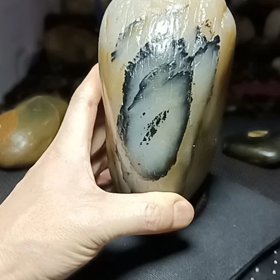 新疆金丝玉原石国画